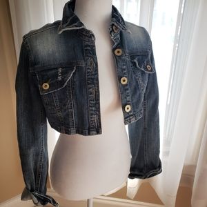 DKNY Jeans Cropped Denim Jacket